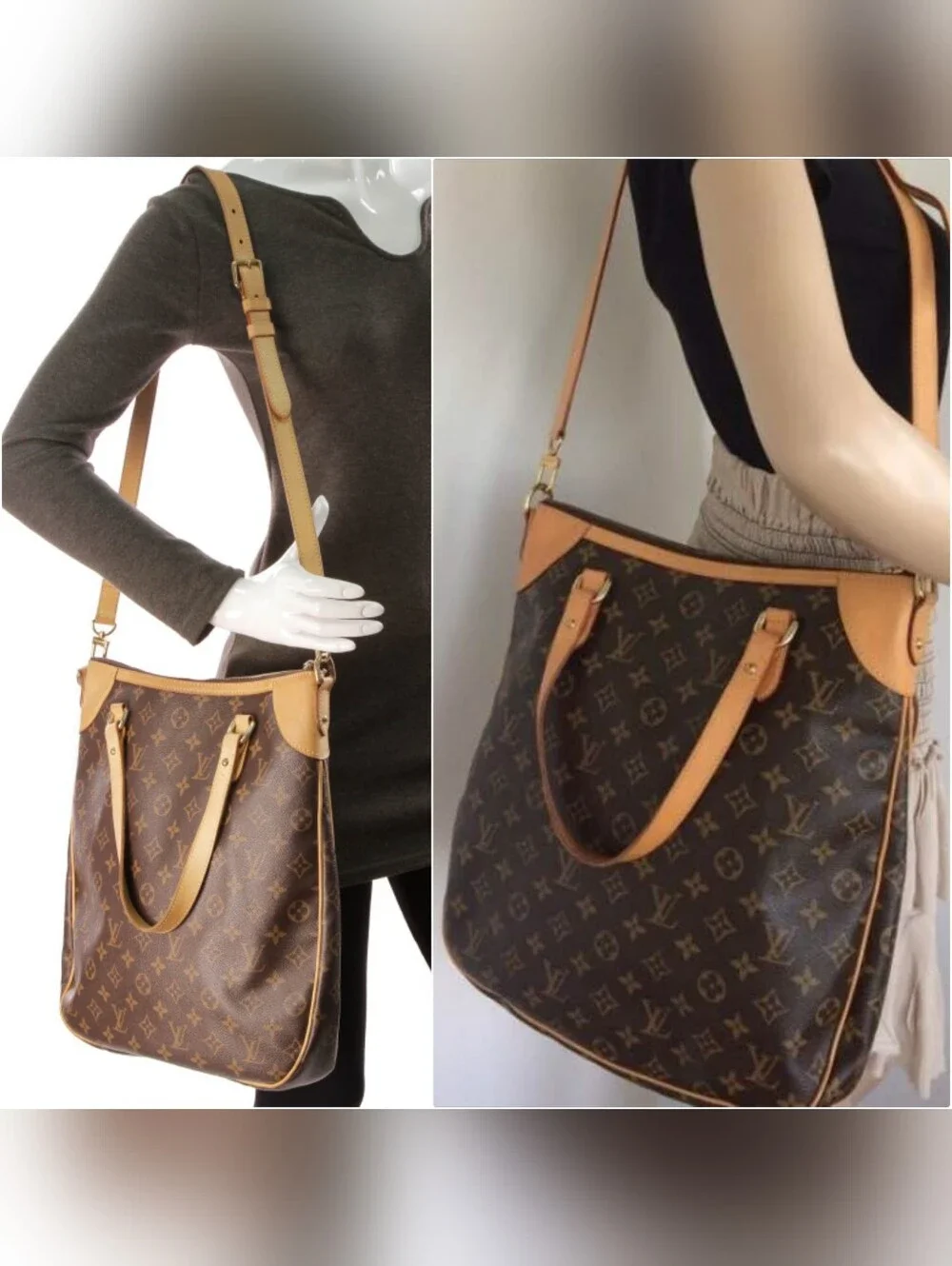 💕 Louis Vuitton ODEON Gm Brown Monogram Canvas Satchel Shoulder Bag